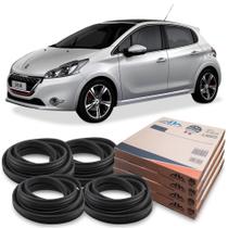 Kit Borracha Guarnição 4 Portas New Kar Peugeot 206 207 208 Kit Borracha Guarnição 4 Portas New Kar Peugeot 206 207 208