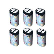 Kit Borracha Panda Com 6 Unidades - Tilibra Kit Borracha Panda Com 6 Unidades - Tilibra