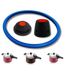Kit Borracha Panela De Pressão Panelux Válvula E Pino Central 4,5 Litros