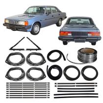 Kit Borracha Porta Canaleta Parabrisa Friso Opala 4p 80 A 84