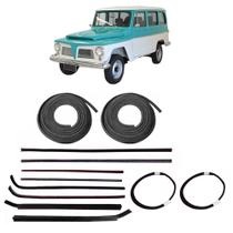 Kit Borracha Porta Canaleta Pestana Ford Rural Jeep Willys