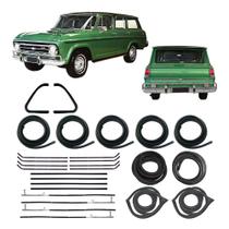 Kit Borracha Porta Parabrisa Canaleta Vento Veraneio 64 A 84 Kit Borracha Porta Parabrisa Canaleta Vento Veraneio 64 A 84