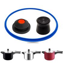 Kit Borracha Válvula Peso Para Panela De Pressão Rochedo Turbo Top 4 Litros Fechamento Interno