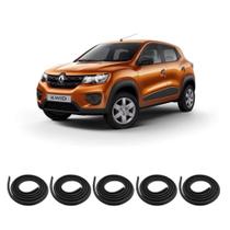 Kit Borracha Vedação Das 4 Portas + Borracha Do Porta Malas Kwid