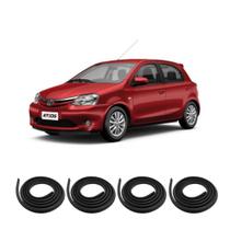 Kit Borracha Vedação Das 4 Portas Etios 2012 A 2021