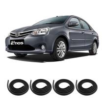 Kit Borracha Vedação Das 4 Portas Etios Sedan 2012 A 2021
