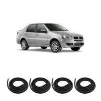 Kit Borracha Vedação Das 4 Portas Siena GI Fase II/III/IV 2004 à 2016