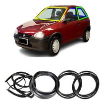 Kit Borracha Vidro Parabrisa Vigia Lateral Corsa Wind