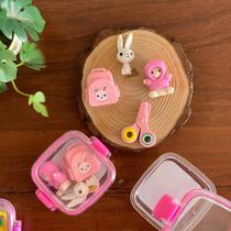 Kit Borrachas 4 Em 1 Escolar Infantil Girls/ Profissões Eraser QH-8609