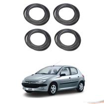 Kit Borrachas de Porta Linha Premium Peugeot 206 207 4pts