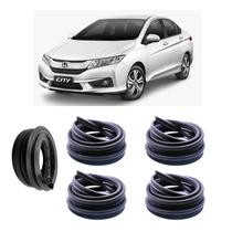 Kit borrachas porta lateral + mala honda city qualidade top
