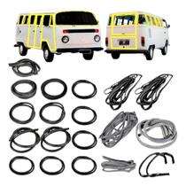Kit Borrachas Porta Vidro E Motor Kombi Clipper 1976 A 1997