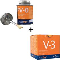 Kit borracheiro Remendo V-3 com 40un + Cola FV-0 163g