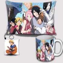 Kit Boruto Naruto Next Generation Caneca Almofada Chaveiro