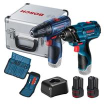Kit bosch parafusadeira com maleta chave de impacto 12v Kit bosch parafusadeira com maleta chave de impacto 12v
