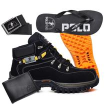 Kit Bota Cat Adventure Couro Carteira Cinto Chinelo Coturno trekking Trilha Pronta Entrega Kit Bota Cat Adventure Couro Carteira Cinto Chinelo Coturno trekking Trilha Pronta Entrega