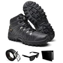 Kit Bota Coturno Adventure Masculino Cat skill + Oculos + Carteira + Cinto Kit Bota Coturno Adventure Masculino Cat skill + Oculos + Carteira + Cinto