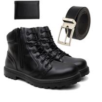 Kit Bota Coturno Masculino Casual confort + Cinto e carteira Kit Bota Coturno Masculino Casual confort + Cinto e carteira