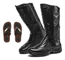 Kit Bota Coturno material ecológico Cano Longo + Chinelo Danper Kit Bota Coturno material ecológico Cano Longo + Chinelo Danper