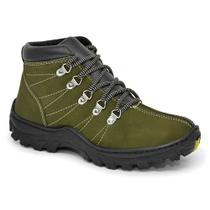 Kit Bota Coturno Verde Casual Masculina + Carteira E Relógio
