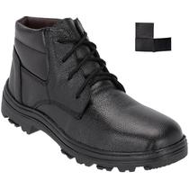 Kit Bota de Couro Original Masculina Cano Curto Bico Biqueira em PVC com Solado de Borracha Tratorado e Carteira Porta Documentos Kit Bota de Couro Original Masculina Cano Curto Bico Biqueira em PVC com Solado de Borracha Tratorado e Carteira Porta Documentos