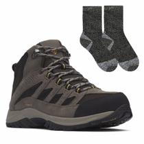 Kit Bota Impermeável Columbia Crestwood Masculina + Meia