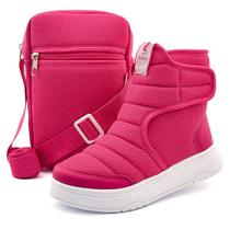 Kit Bota Infantil Gatatuya Menina com Bolsinha Shoulder Poliéster Pink Kit Bota Infantil Gatatuya Menina com Bolsinha Shoulder Poliéster Pink