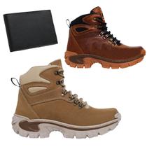 Kit Bota Masculina Coturno Lançamento Couro Legitimo