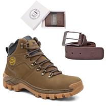 Kit Bota Masculina em Couro Legítimo + Cinto e Carteira em Couro Kit Bota Masculina em Couro Legítimo + Cinto e Carteira em Couro