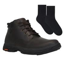 Kit Bota Skechers Segment 2.0 Brogden Masculina + Meia