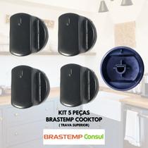 Kit Botão de Fogão Brastemp Ative/CLEAN Cooktop 5 peças