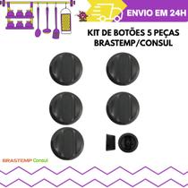 Kit Botão de Fogão Brastemp/Consul 5 peças
