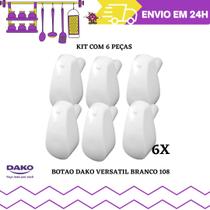 Kit Botão de Fogão Dako Versatil 6 peças Branco Kit Botão de Fogão Dako Versatil 6 peças Branco