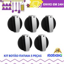 Kit Botão de Fogão Itatiaia 5 peças - Preto e Cinza Original