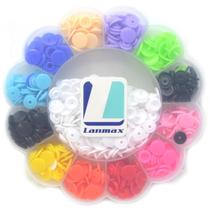 Kit Botão de Pressão 12 Cores 10mm - 180 Unidades