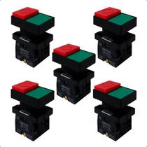 Kit Botão Duplo XB2-EL8425 Liga/Desliga Sem Iluminação com Ressalto 1NA+1NF Kit Botão Duplo XB2-EL8425 Liga/Desliga Sem Iluminação com Ressalto 1NA+1NF