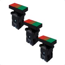 Kit Botão Duplo XB2-EW8375 Quadrado Liga/Desliga Iluminado 24V 1NA+1NF Kit Botão Duplo XB2-EW8375 Quadrado Liga/Desliga Iluminado 24V 1NA+1NF