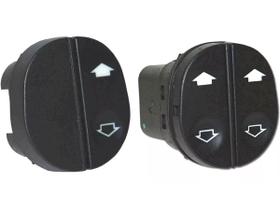 Kit Botão Interruptor Vidro Elétrico Ford Ka Fiesta Courier 2 Lados (Lado Duplo Motorista + Lado Simples Passageiro)