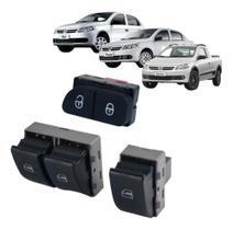 Kit Botao Vidro Elétrico Gol G5 G6 G7 Simples Duplo Trava Kit Botao Vidro Elétrico Gol G5 G6 G7 Simples Duplo Trava