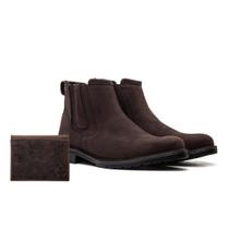 Kit Botina Masculina Chelsea Bota Couro Camurça + Carteira Couro Legitimo Kit Botina Masculina Chelsea Bota Couro Camurça + Carteira Couro Legitimo