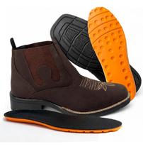 Kit botina masculina country texana confortavel fazendeiro palmilha anatômica leve