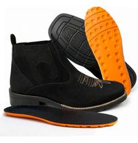 Kit botina masculina country texana confortavel fazendeiro palmilha anatômica leve