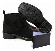 Kit Botina Masculina Texana Country Carteira Slim Versatil