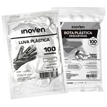Kit Botinha e Luva Plástica para Spá dos Pés e Mãos Inoven 200 Und