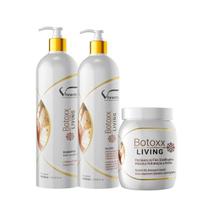 Kit Botoxx Living Shampoo 1000ml + Gloss 1000ml + Máscara 1kg Vivants