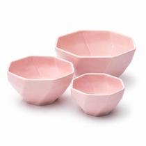 Kit Bowl Cerâmica 3 peças (350ml/550ml/750ml) para Sopa Salada Sobremesa, Sopas, Caldos