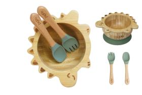 Kit Bowl de Bambu + Talheres