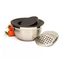 Kit Bowl Inox Com Ralador/Fatiador 5 Peças