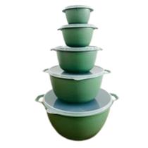 Kit Bowl Plásticos 5 Peças com Tampa Bacia e Potes Multiuso Plásticos MB Kit Bowl Plásticos 5 Peças com Tampa Bacia e Potes Multiuso Plásticos MB