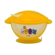 Kit Bowl Térmico Tampa E Talher 300Ml Amarelo Bolofofos, Kit Bowl Térmico Tampa E Talher 300Ml Amarelo Bolofofos,